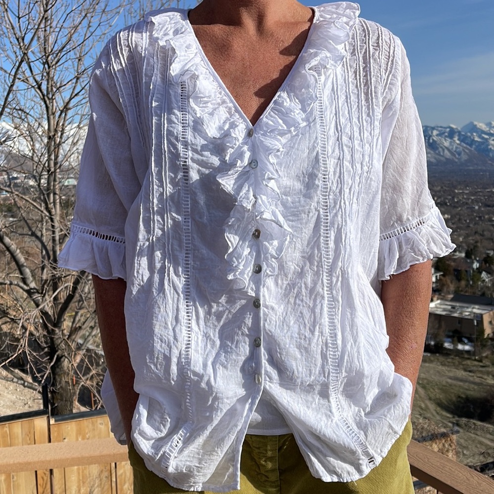 Lucky Days sheer cotton top by JP and Mattie. New with tags from Sundance.